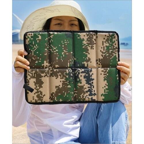 New Oxford Cloth Folding Camping Mat Portable Outdoor Waterproof Foam Sitting Pad Beach Mat Prevent Dirty Hiking Small Seat Pad