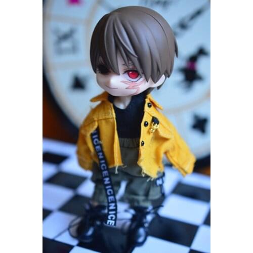 OB11 doll clothes size loose and versatile ripped denim jacket wide leg slacks multi-color optional doll accessories