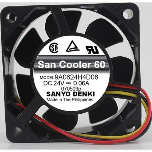 Original fan 6025 9A0624H4D08 24V 0.06A 6CM