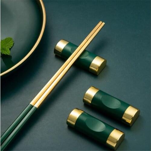 Chopsticks Rest 2pcs/set Alloy Holder Home Hotel Kitchen Accessories