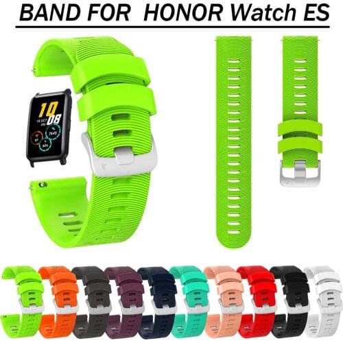 Soft Sport Silicone Wrist Strap for Honor ES Smart Watch Band Bracelet Replaceable Watchband Accessories Bands Correa 20mm