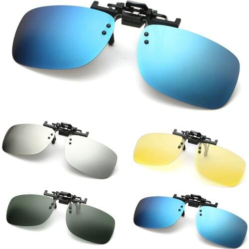 Polarized Clip On Sunglasses Flip Up For Myopia Reading Glasses Men Women Driving Fishing Classic Outdoor Sports Rectangle UV400