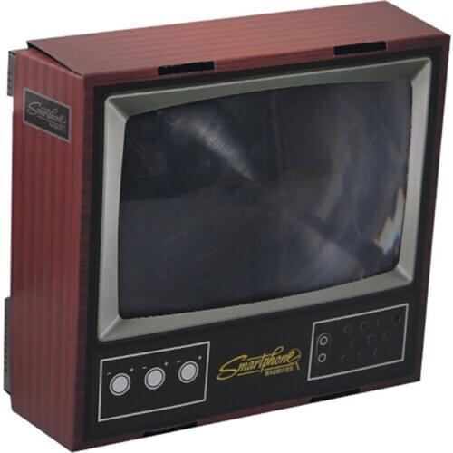 Television Shape Mobile Phone Holder Easter Door Banner Cellphone Amplifier Mini TV Hot Home Decor DIY 3D Display Screen Film