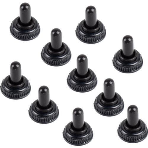 High quality 10Pcs/Lot 6mm Black Toggle Switch Rubber Cover Waterproof Caps Home Tools Accessories