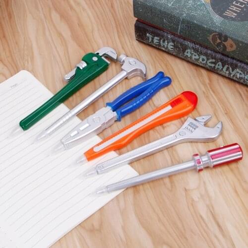 W3JD 6pcs Simulation Hardware Tools Creative Ballpoint Pens Office School Supplies