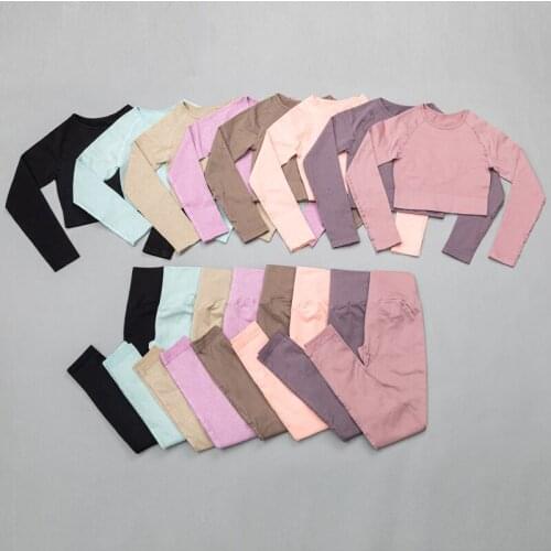 Seamless Fitness Women Yoga Suit High Waist Legging Gym Womens Sportswear Workout Set Padded Sports Bra for Sets Clothes