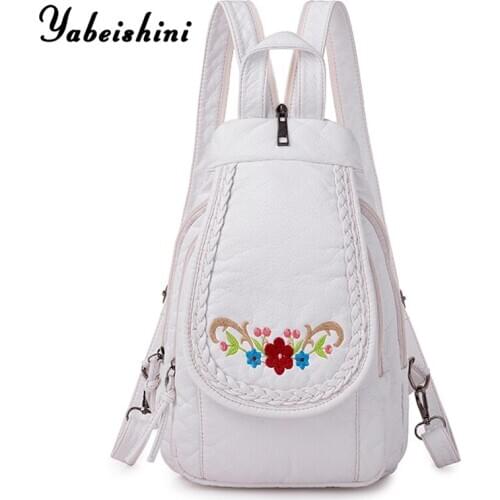 2020 New Women Leather Backpack Small Travel Backpack Fashion School Bags for Teenage Girls Casual Shoulder Bags Mochila Feminin