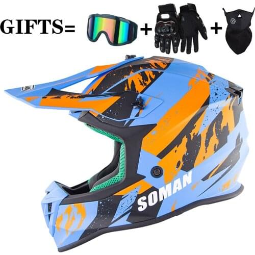 Winter Men Women Racing Motocross Full Face Helmet ECE Approved Casco Motorbike Dirt Bike Moto Capacete