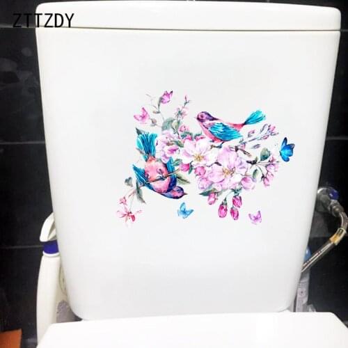 ZTTZDY 23.6×18CM Flower Branch Butterfly Fashion Bedroom Decoration Wall Stickers Mural Toilet Decals T2-1493