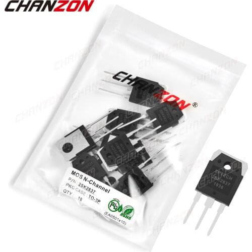 10pcs 2SK2837 TO-3P N-Channel Mosfet Bipolar Junction Transistor BJT SIC Mos Fets Triode Tube 20A 500V Integrated Circuits