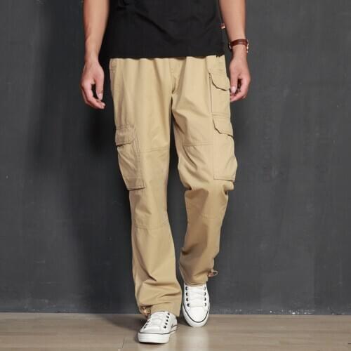 Spring Autumn Military Pants Men Khaki Tide Trousers Casual Cotton Tactical Pants Men Big Size 3XL Army Overol Hombre