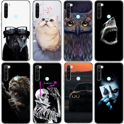 For Redmi Note 8 Pro Case Rose Wolf Cute Patterned Cover Soft Silicon Phone Case for Redmi Note 8T for Redmi Note 8 Top Quality