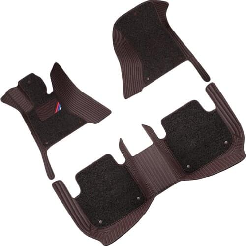 Black red Car floor mats For volkswagen caddy touareg polo sedan passat b3 caddy tiguan tiguan golf beetle