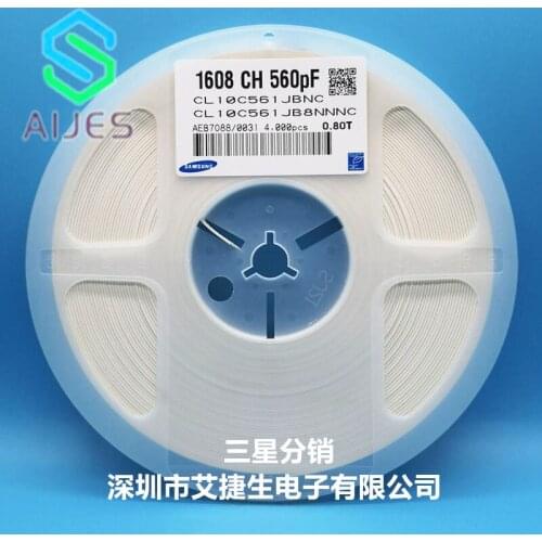 CL10C561JB8NNWC CL10C561JB8NNNC CL10C561JB8NFNC CL10C561JB8NCNC CL10C561FB8NNNC 0603 560pF 50V C0G ±1% ±5% Chip capacitors