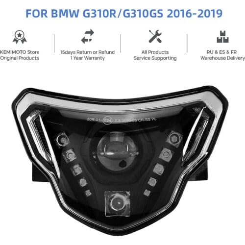 LED Headlights For BMW G310GS G310R G 310 GS R 310GS Motorcycles Lights with Complete Devil eyes Assembly Kit