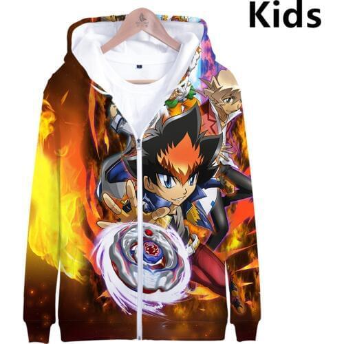 3 To 14 Years Kids Hoodie Beyblade Burst Evolution 3D Hoodies Sweatshirt Boys Girls Long Sleeve Cartoon Jacket Children Clothes