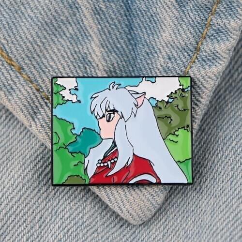 DZ382 Anime Inuyasha Enamel Pin Brooch Backpack Collar Hat Badge Women Men Lapel Jewelry Gifts