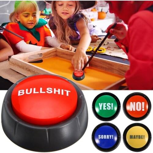 Bullshit Maybe No Sorry Yes Sound Talking Button Home Office Party Funny Toy