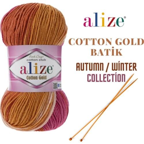 Alize Cotton Gold Batik, Knitting Yarn, Yarn Crochet, Soft Yarn, Acrylic Yarn, Multicolor Yarn, Wool, Cotton Yarn, Turkish Yarn