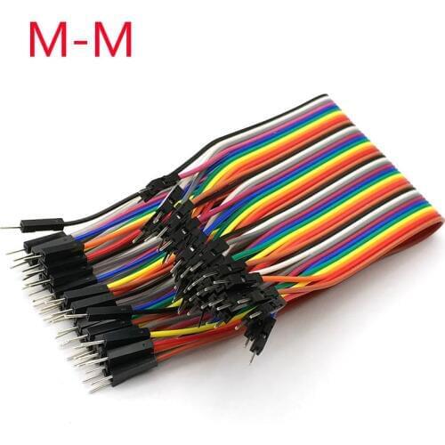 40pcs dupont cable jumper wire dupont line M-M dupont line 1P-1P 10/20/30CM 1P-1P