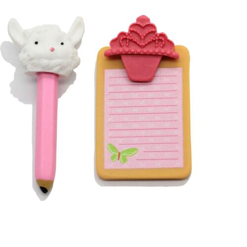 Simulation Cartoon Sheep Pencil Flatback Resin Cabochon Scrapbooking Phone Decor Jewelry Making Keychain Charms Accessories