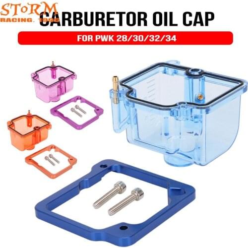 Motorcycle Carburetor Clear Bottom Transparent Float Bowl Oil Cap For KEIHIN PWK KSR OKO KOSO Carburetor 28 30 32 34 36 38 40 42