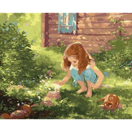 Oil painting by Numbers Schilderen Op Nummer Home Decor Decorative Frames Acrylic Paints Canvas For drawing Diy Gift Wall Girl