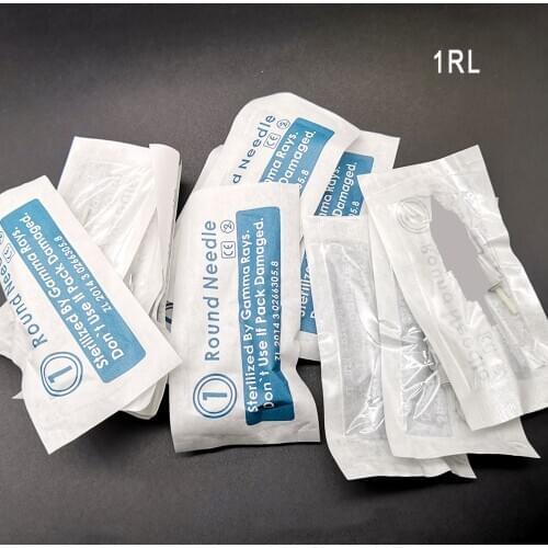 50pcs 1RL Needle Cartridges For Eyebrow Eyeline Lip Permanent Makeup Digital PMU & MTS Liberty Tattoo Gun Machine