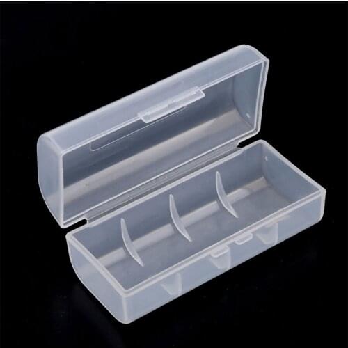 Kebidumei High quality PP Transparent Hard Plastic Case Holder Storage Box for 26650 Rechargeable Battery