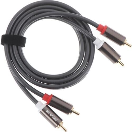 2RCA To 2 RCA Coaxial Audio Cable 3.5 Jack Stereo RCA Audio Cord 1m For Home Theater DVD TV Amplifier CD Soundbox