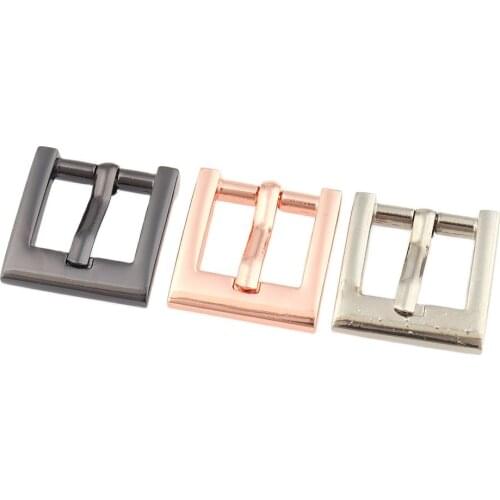 Square Belt Buckle 14mm Rose gold/Gun black for Spare Repair Sewing Pin Strap Replacement Parts Decoration Accessories Handmade