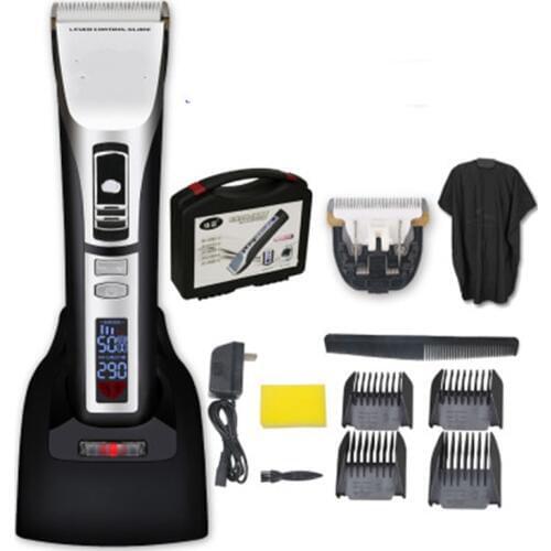 Professional Electric Mens Hair Clipper LED Show Rechargeable Hair Trimmer For Salon Barber Hair Cutting Machine Speed Control