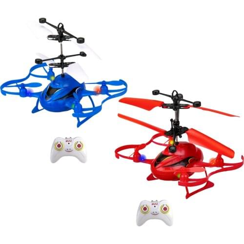 Mini RC Drone ABS Gesture Sensing Four Axis Helicopter With Lamp 360 Degrees Flip Hand/auto Start Remote Control Toy Kids Gift