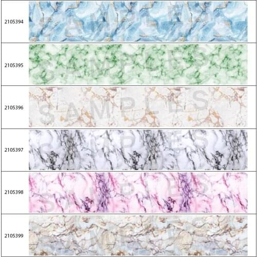 Marble Pattern Printed Grosgrain Ribbon Flower Heat Transfer Tape 5Yards for DIY Handmade Material Headdress