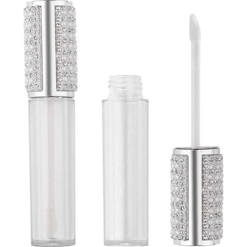 Wholesale 5ML Empty Lipgloss Bottles Silver Pearl Lip Glos Tubes Lipstick Bottles Lip Tubes Containers Lipbalm Bottles