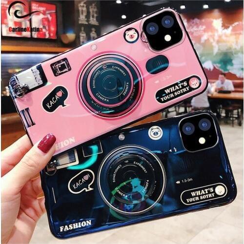 Original phone Case For iPhone 11 Pro Max 3D Camera Blue Ray Mobile phone Cover