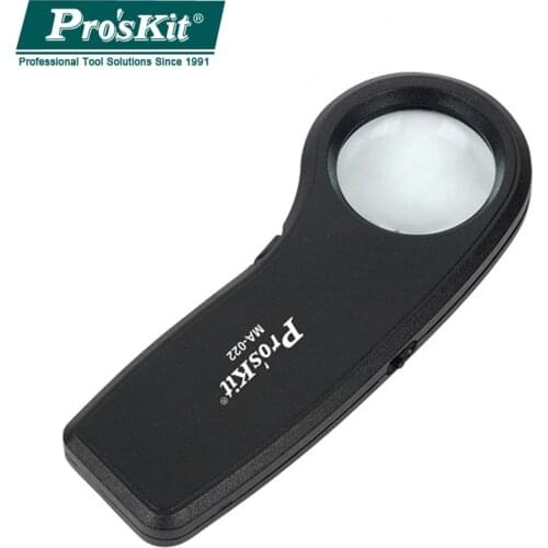 ProsKit MA-022 7.5X Times Handheld Magnifying Glass With LED Lights With Currency Detecting Function Read The Newspaper Tools