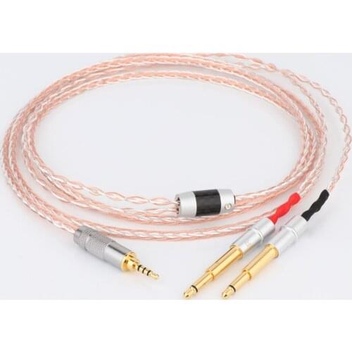 Preffair Hi-End Silver Plated HiFi earphone cable 2.5mm to dual 2.5mm Balanced Male For MEZE99 Classics Headphone Sony WM1A