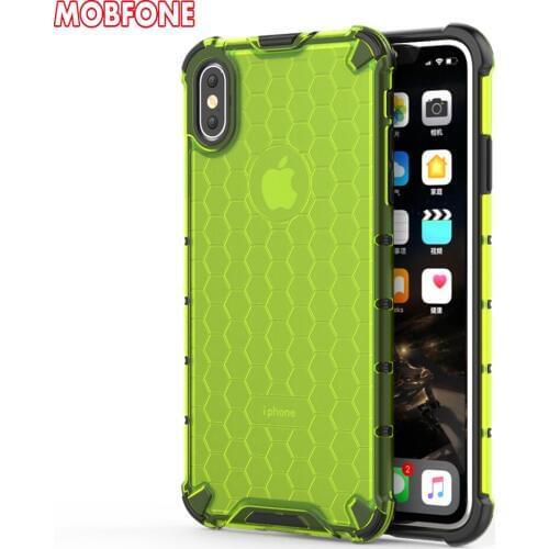 Honeycomb Rugged Hybrid Armor Case For iPhone XS Max XR XS X 8 7 6s 6 Plus Fundas Cover For iPhone 11 Pro Max Transparent Shell