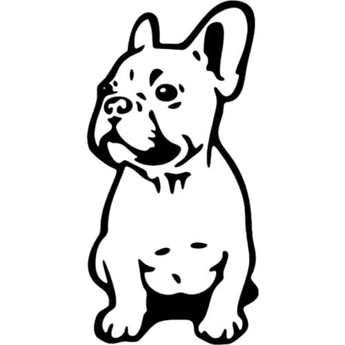 S50745# Various Sizes/Colors Car Stickers Vinyl Decal Funny French Bulldog V3 Motorcycle Decorative Accessories Creative Laptop