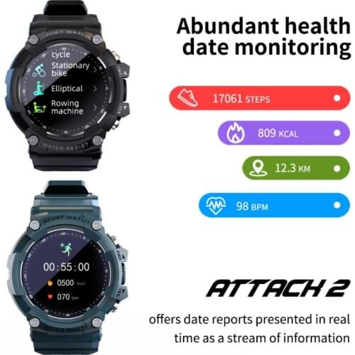 LOKMAT ATTACK 2 IP68 Smart Watch Fitness Tracker Sports Bluetooth Waterproof Heart Rate Real-Time Information Reminder Pedometer