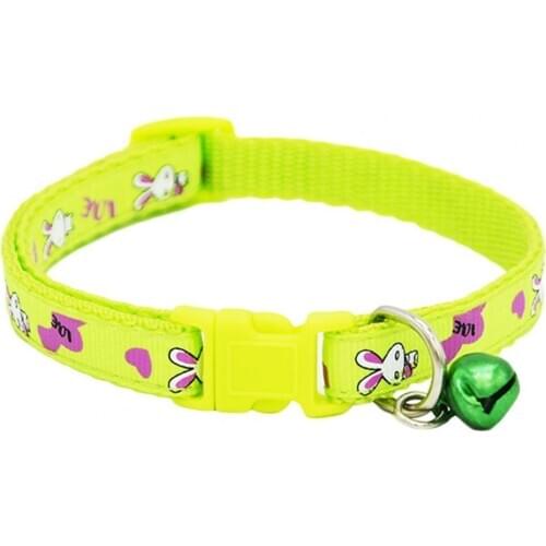 Pet Collar Comfortable Adjustable Polyester Rabbit Printed Adjustable Pet Neck Chain
