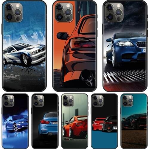 Sports Car Super Car Phone Case For Apple iPhone 13 12 Pro Max 11 8 7 XS XR X SE 2020 6S 6 12mini Shell Black Fundas TPU Coque