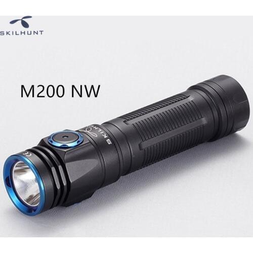 Skilhunt M200 EDC CREE XPL LED Flashlight Waterproof USB Magnetic Rechargeable Torch 18650 Camping Flashlight with Magnet Tail
