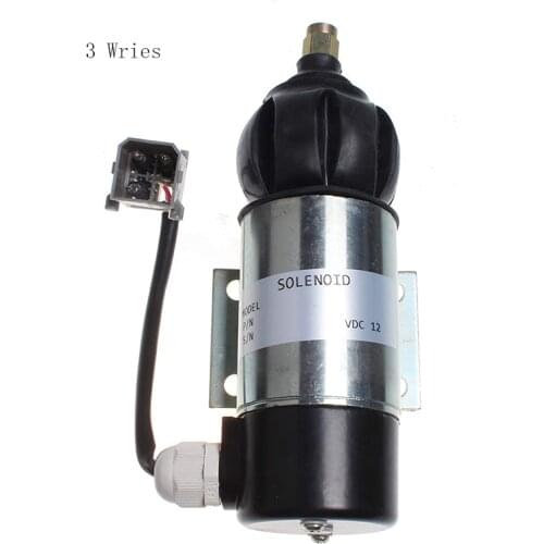 12V Shutoff Solenoid - SINOCMP CP-U0336 2 Wires/3 Wries For Perkins Volvo Penta TAMD71A 872826