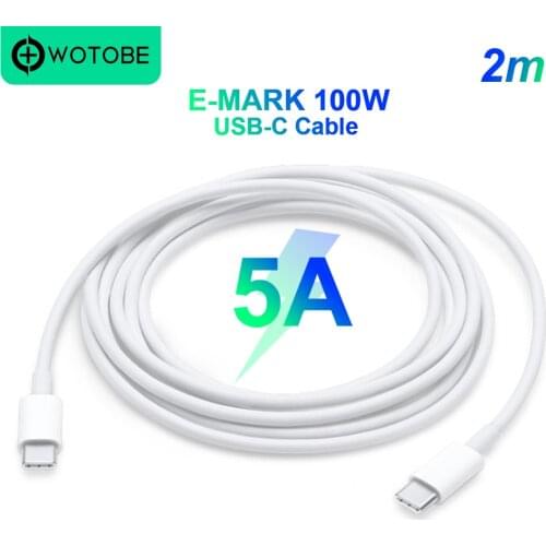 USB-C Charge Cable 2m USB2.0 3A fast charging Applicable for MacBook/Pro/Air iPad Pro and 29W 30W 61W 87W type-C power adapter