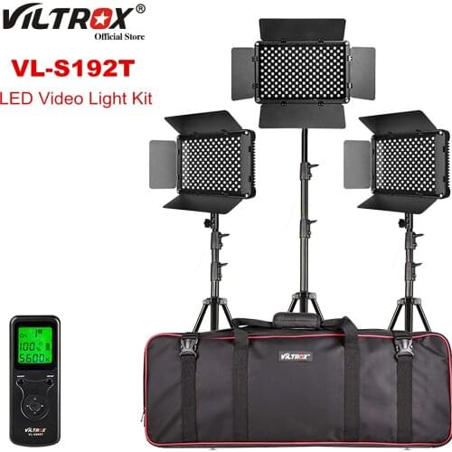 Viltrox VL-S192T LED Video Light Panel Camera Photo Studio Light Bi-color Dimmable Wireless Remote Lighting with Light Stand