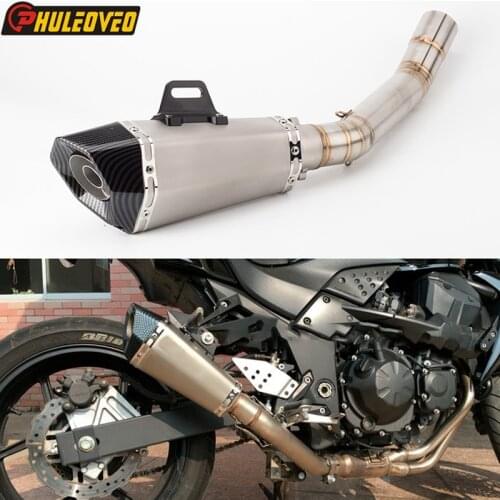Z750 Motorcycle Exhaust System Link Pipe Stainless Steel Motorbike Muffler Exhaust Connect Mid Pipe Front Pipe for Z750 Escape
