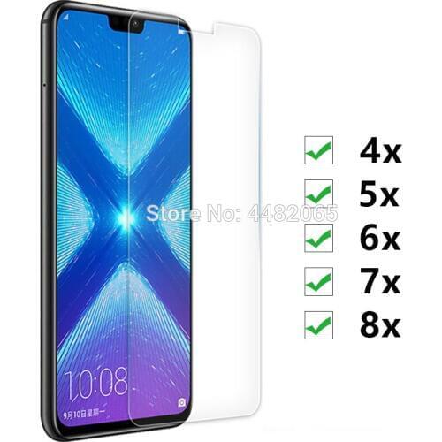 Tempered Glass For Huawei Honor 8x 7x 6x 5x 4x 3x Protective Glas Screen Protector On 3 4 5 6 7 8 X X8 X7 X6 X5 X4 X3 Honor8x 9h