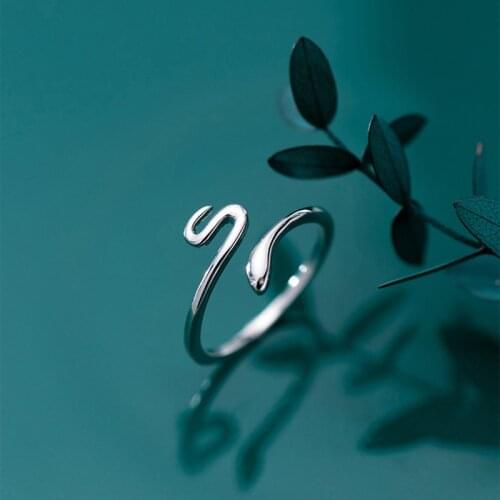 Punk Silver Snake Finger Rings For Women Gifts Jewelry 2021 Lovely Snake Open Adjustable Finger Ring